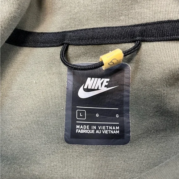 Nike Olive Green Zip-Up tech Hoodie - Picture 3 of 9